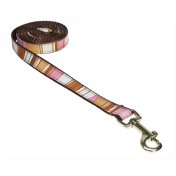 Flyfree STRIPE-BROWN-MULTI1-L 4 ft. Stripe Dog LeashBrown Extra Small FL685343